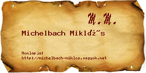 Michelbach Miklós névjegykártya
